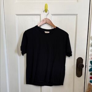Sézane Black Short Sleeve T-Shirt